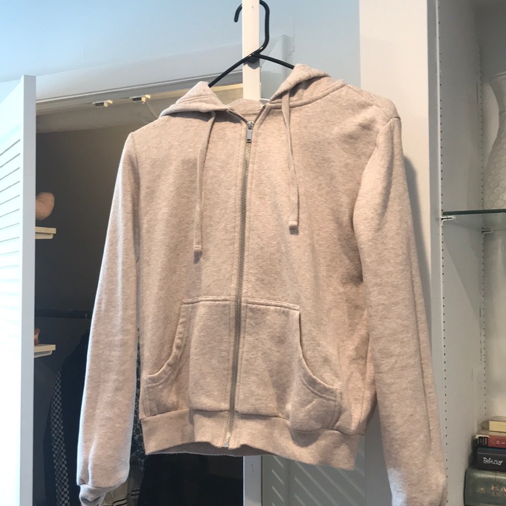 cropped short zip up sweater